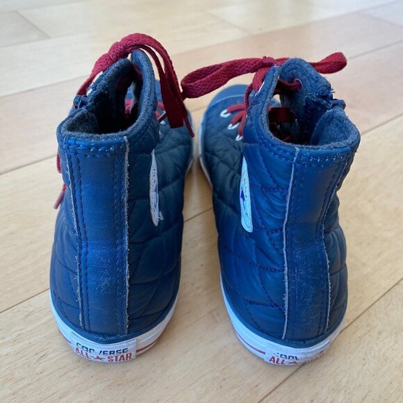 Kids Converse Chuck Taylor All Star High Top Sneakers Youth 5 Navy Zipper - Picture 4 of 14